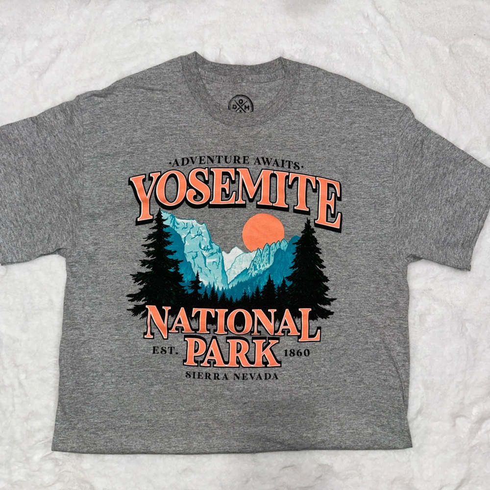 Gray Yosemite National Park Graphic Tee